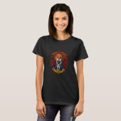 T-shirt Aztec Skull Jaguar Warrior Mask Ancient Mayan (Devant entier)