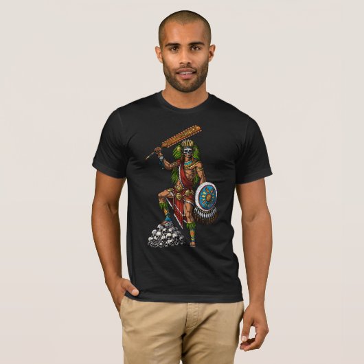 T-shirt Aztec Skull Warrior (Devant entier)