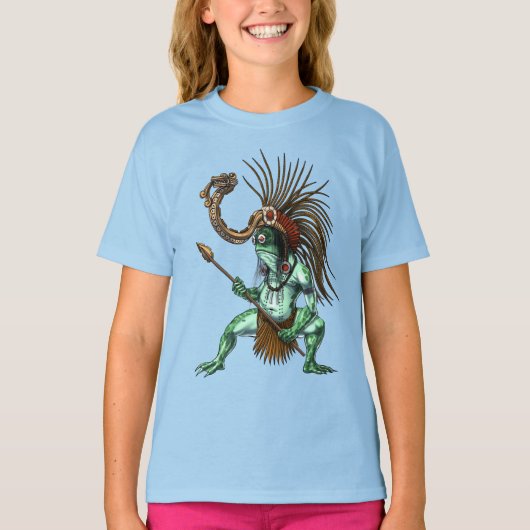 T-shirt Aztec Warrior Deity Cueyatl (Devant)