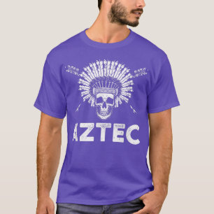 T-shirt Aztec Warrior Skull Skeleton ancienne civilisation