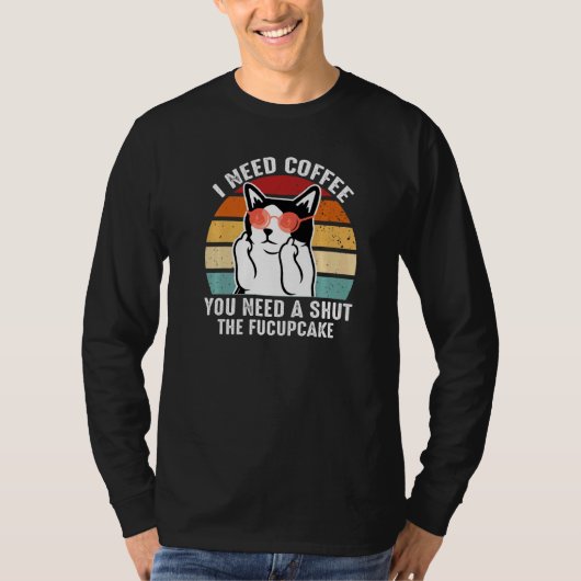 T-shirt Azuco  Coffee Cat (Devant)