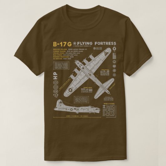 T-shirt B17 Forteresse Volante (2) (Design devant)