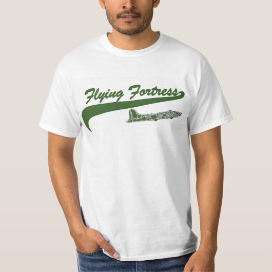 T-shirt B 17 Flying Fortress Baseball Style T Shirt Green (Devant)