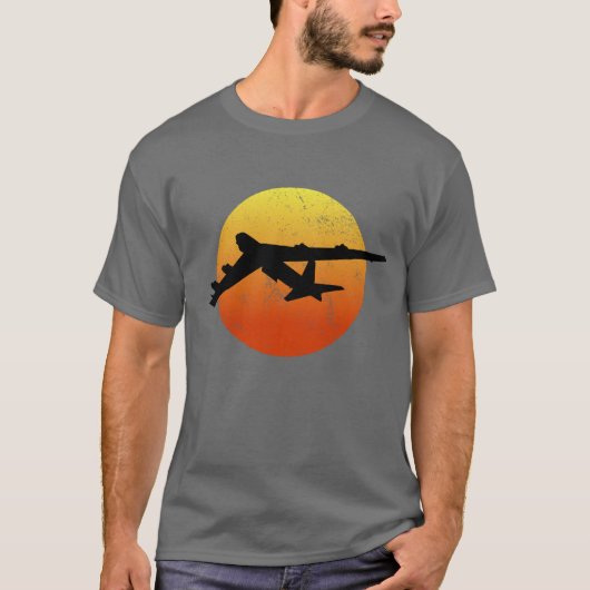 T-shirt B-52 Stratoforteresse Silhouette Sunset Bomber B52 (Devant)