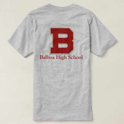 T-shirt "B" Balboa High School Style Felt (Design dos)