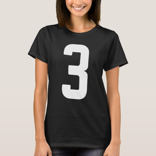 T-shirt B Day Number 3 Monogram Norwester Font Initial Alp (Devant)