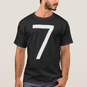 T-shirt B Day Number 7 Monogram Poppins Font Initial Alpha (Devant)