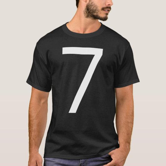 T-shirt B Day Number 7 Monogram Poppins Font Initial Alpha (Devant)