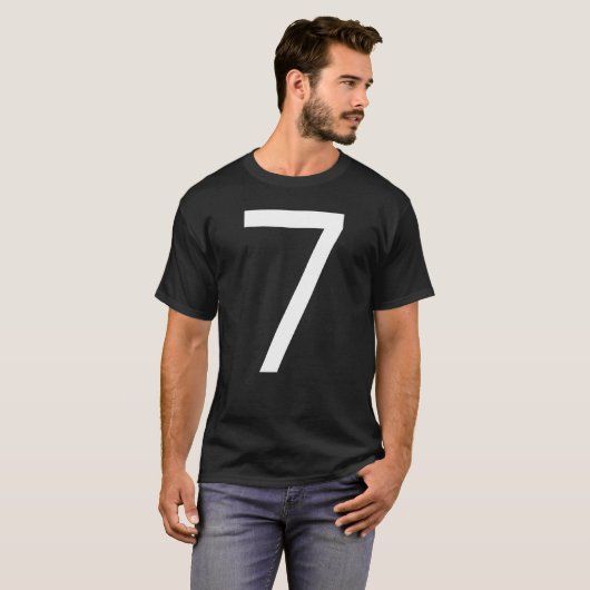 T-shirt B Day Number 7 Monogram Poppins Font Initial Alpha (Devant entier)
