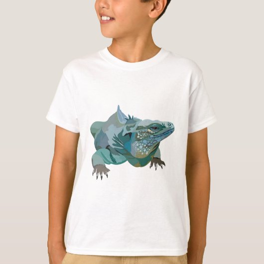 T-shirt B est pour Blue Iguana (Devant)