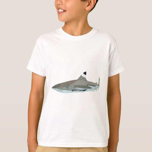 T-shirt B est pour le requin noir Tip Reef (Devant)