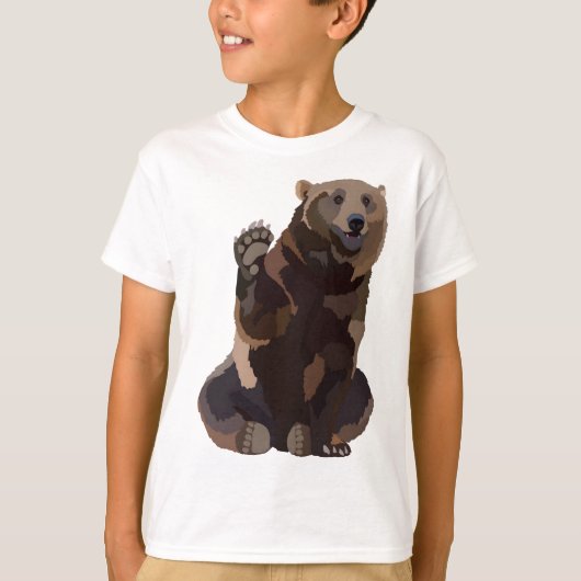 T-shirt B est pour l'ours Brown (Devant)