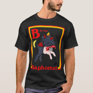 T-shirt B for Baphomet Satanic Cute Devil Retro Vintage Sa