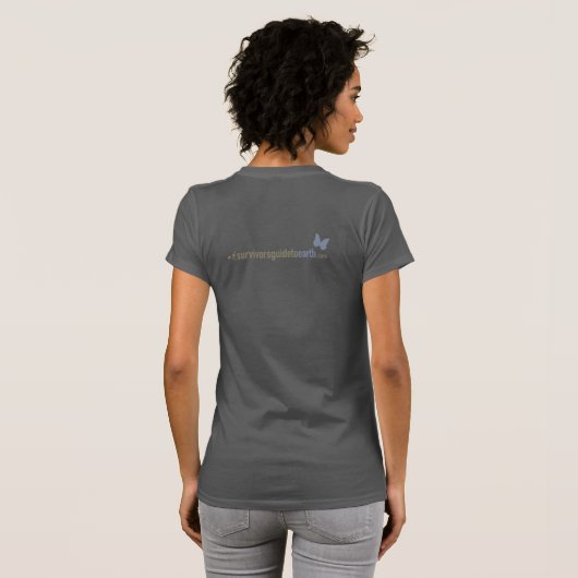 T-shirt B gris COOL sur gris foncé (Dos entier)