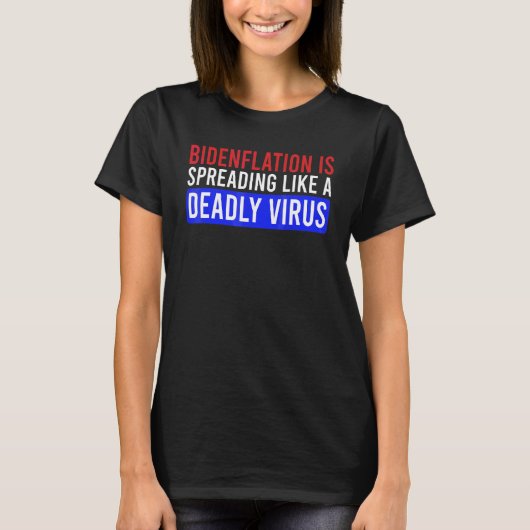 T-shirt B L'Idéflation Se Propage Comme Un Virus Mortel (Devant)