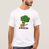 T-shirt B-Rock-Oli Funny Rocker Broccoli Pun (Devant)