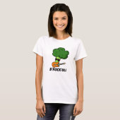 T-shirt B-Rock-Oli Funny Rocker Broccoli Pun (Devant entier)