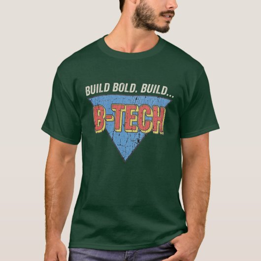 T-shirt B-Tech Construire un Triangle Rétro Audacieux (Devant)