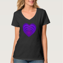 T-Shirt B&W Purple Hearts battants