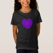 T-Shirt B&W Purple Hearts Beating (Devant)
