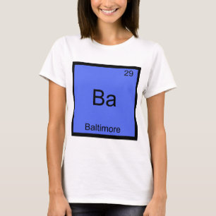 T-shirt Ba - Chemise du symbole de l'élément de chimie de 