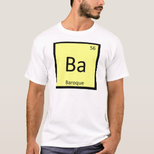 T-shirt Ba - Symbole de tableau périodique de la chimie de