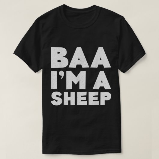 T-shirt Baa I’m a Sheep Funny Text Design (Design devant)