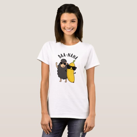T-shirt Baa-nana Funny Banana Puns (Devant entier)