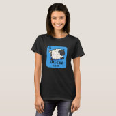 T-shirt Baa-rium Funny Sheep Chimie Pun Dark BG (Devant entier)