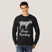 T-shirt Baaa Humbug Chèvre Santa Chapeau Et Éclairage Goût (Devant entier)