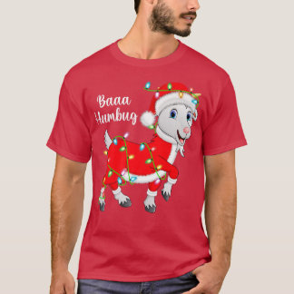 T-shirt Baaa Humbug Goût Lover Noël Lumières Père Noël Chè