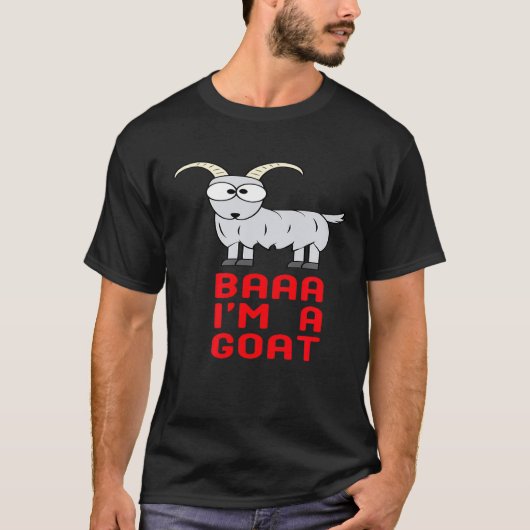 T-shirt Baaa Je Suis Une Chèvre Chèvres (Devant)
