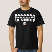 T-shirt Baaa Signifie Que Je T'Aime En Mouton - Chemise Mo (Devant)