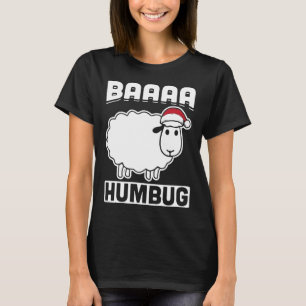 T-shirt Baaaa Humbug Funny Sheep Anti Xmas Scrooge Grumpy