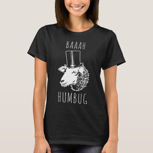 T-shirt Baaah Humbug Sheep Noël 2020 Mood (Devant)