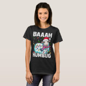 T-shirt Baaah Humbug Sheep Xmas Lights Funny Anti Christma (Devant entier)
