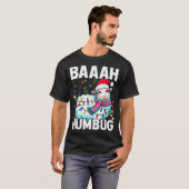 T-shirt Baaah Humbug Sheep Xmas Lights Funny Anti Christma (Devant entier)