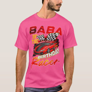 T-shirt Baba De L'Anniversaire Racer Race Party Match Fami
