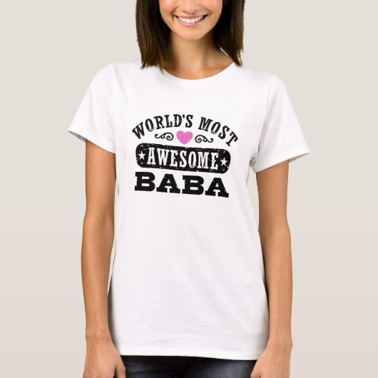 T-shirt Baba la plus géniale du monde (Devant)
