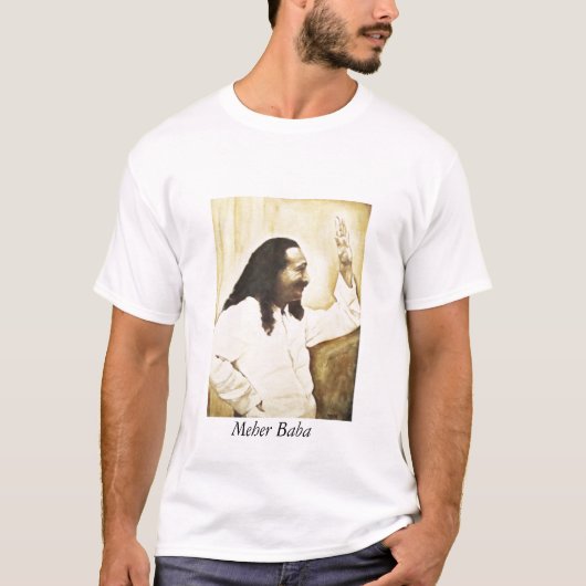 T-shirt Baba "traînées heureuses " de Meher (Devant)