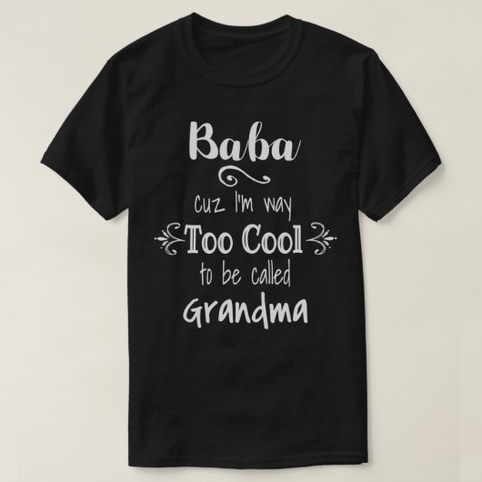 T-shirt Baba Trop Cool Pour Être Appelé Grand-Mère Polonai (Design devant)