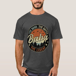 T-shirt Babahe Manhe Mythhe Légende Rétro Fête des Pères