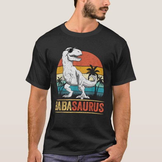 T-shirt Babasaurus T rex Dinosaur Amusant Baba Saurus Fami (Devant)