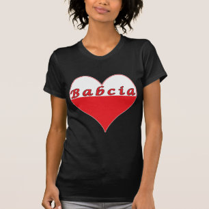 T-shirt Babcia Coeur polonais