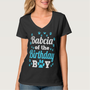 T-shirt Babcia De L'Anniversaire Chien Chien Paw Anniversa
