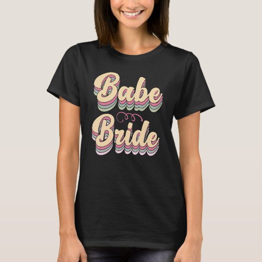 T-shirt Babe Bride Mariage de la tribu Retro Retro Bride (Devant)