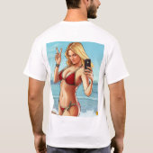 T-shirt Babe du selfie côtier (Dos)