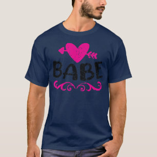 T-shirt Babe Heart Vintage Bride Bridesmaid Bachelorette P