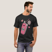 T-shirt Babe Smart Phone Super Retro Happy Valentine's Da (Devant entier)