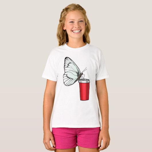 T-shirt Babfly Drinking (Devant entier)